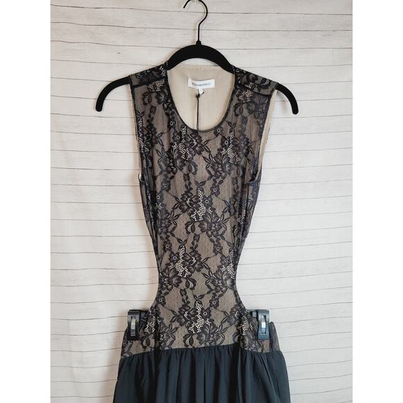 WEWOREWHAT Cutout Lace Asymmetric Midi Dress, sz Small - Picture 3 of 16